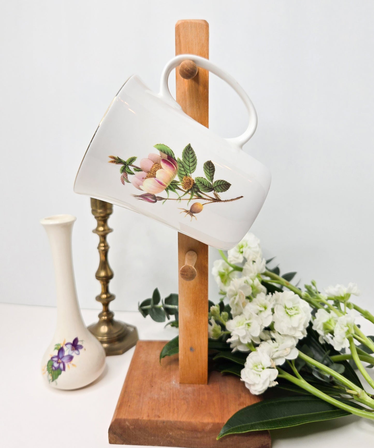 Pink Rose Antique Mug