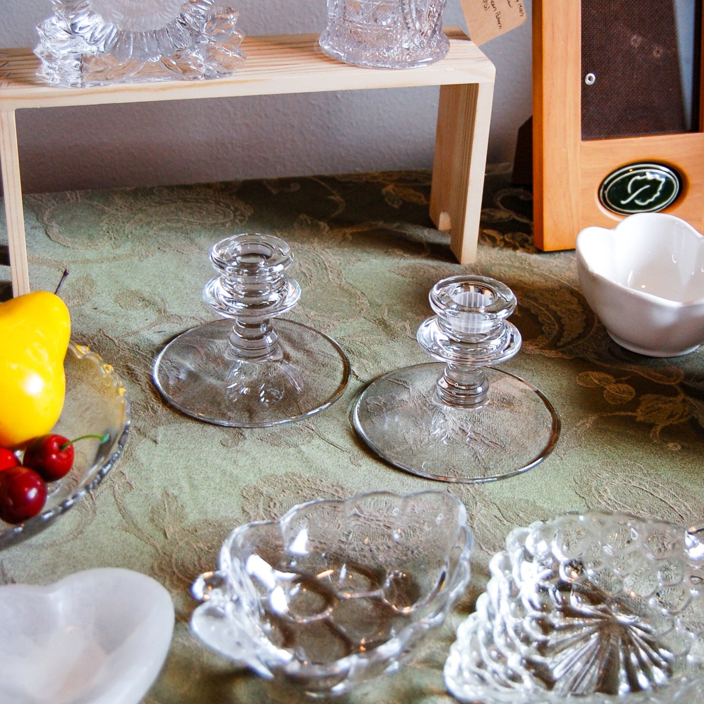 Rings of Romance Vintage Candlestick Holders