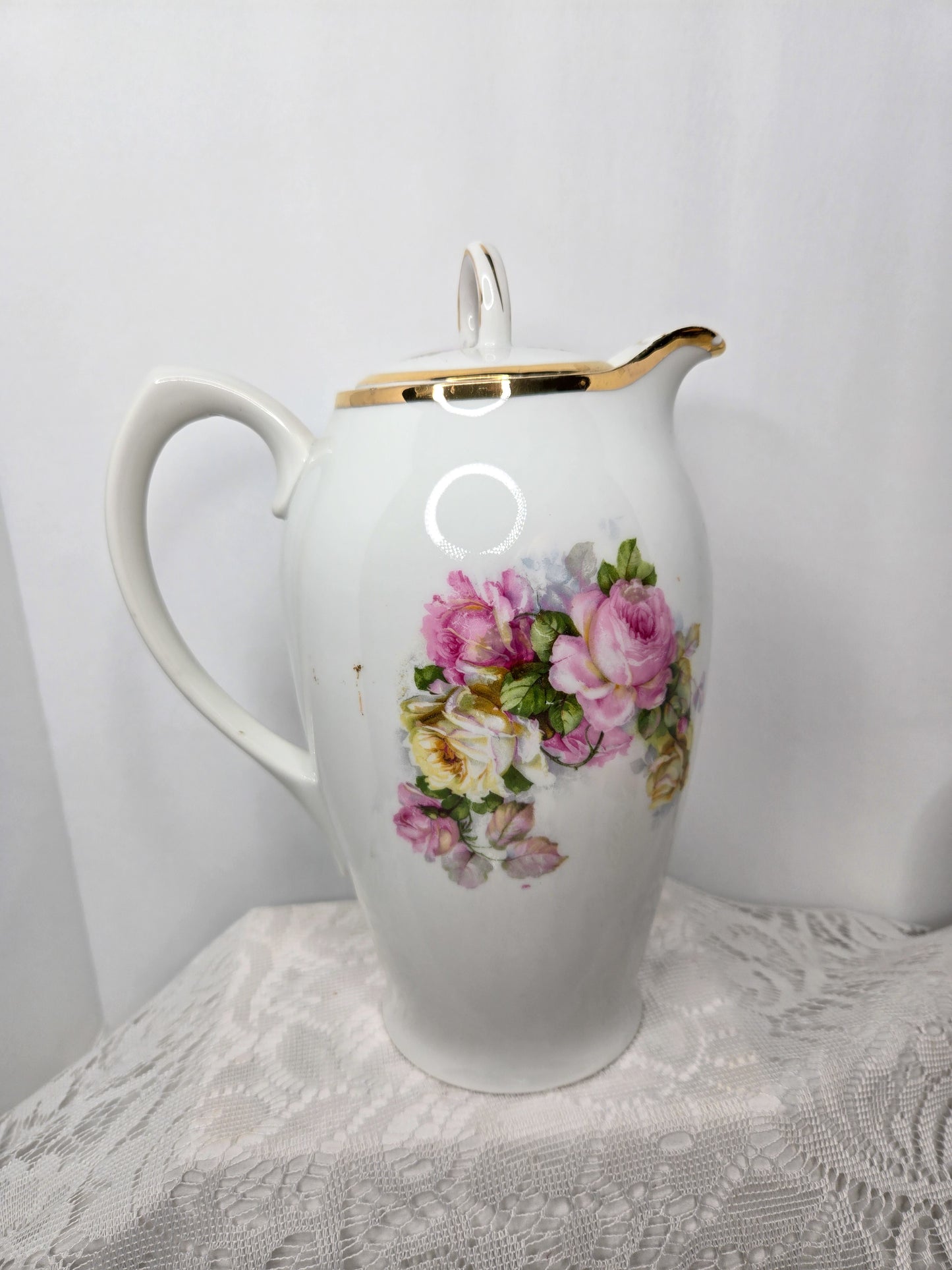 Vintage Rose Teapot