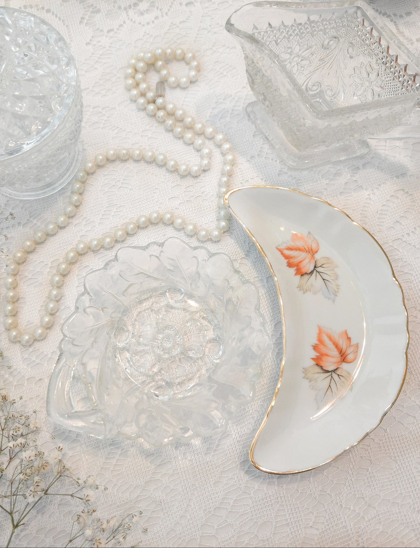 Autumn Leaves Crescent Dish