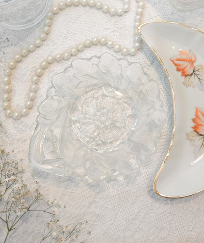 Wild Rose Glass Dish