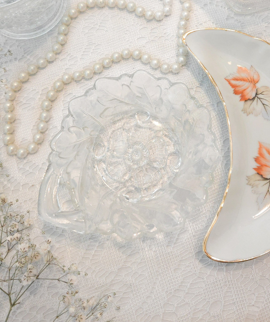Wild Rose Glass Dish