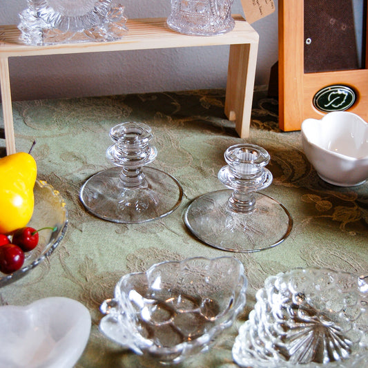 Rings of Romance Vintage Candlestick Holders