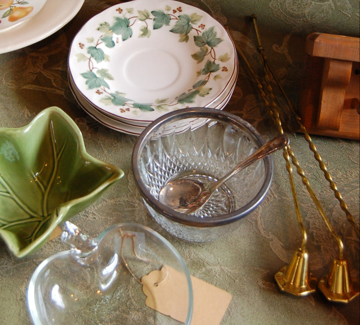 Silver-plated Crystal Sauce Set