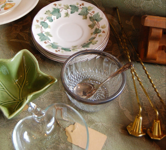 Silver-plated Crystal Sauce Set