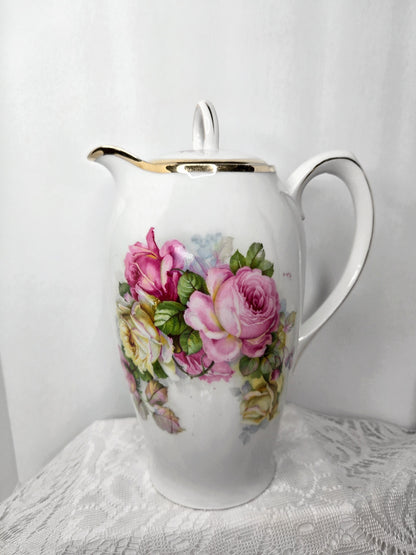 Vintage Rose Teapot